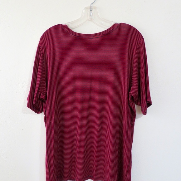 Universal Standard Red and Blue Striped Short Sleeve Modal Tee T Shirt M 18 20 - Picture 5 of 5